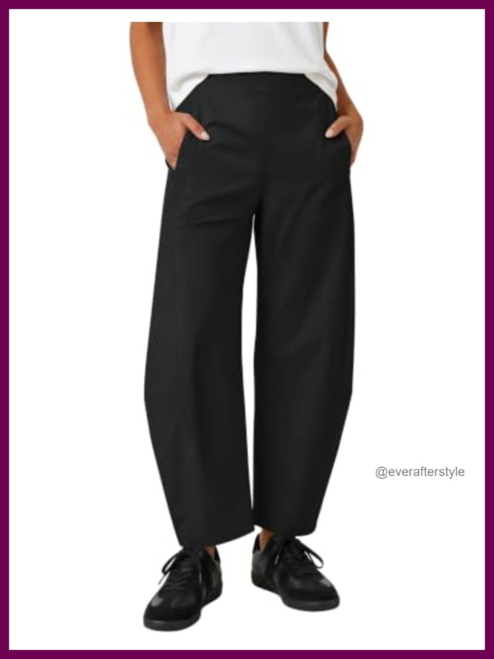 Quick Drying Barrel Leg Travel Pants with Pockets